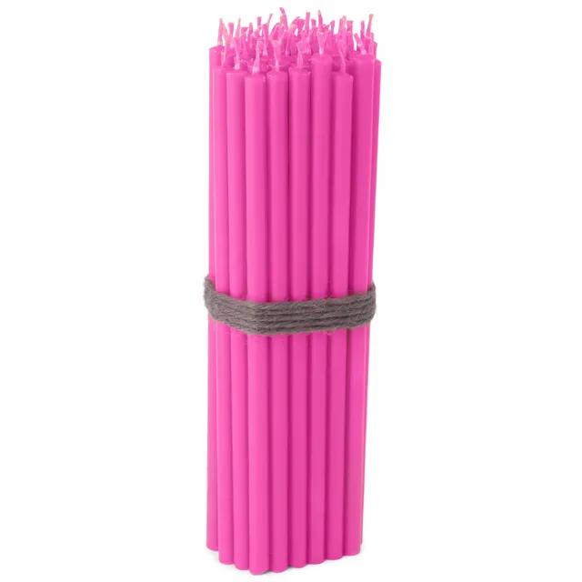 NKlaus CANDLES Stabkerzen Paraffin rosa 16cm 50St