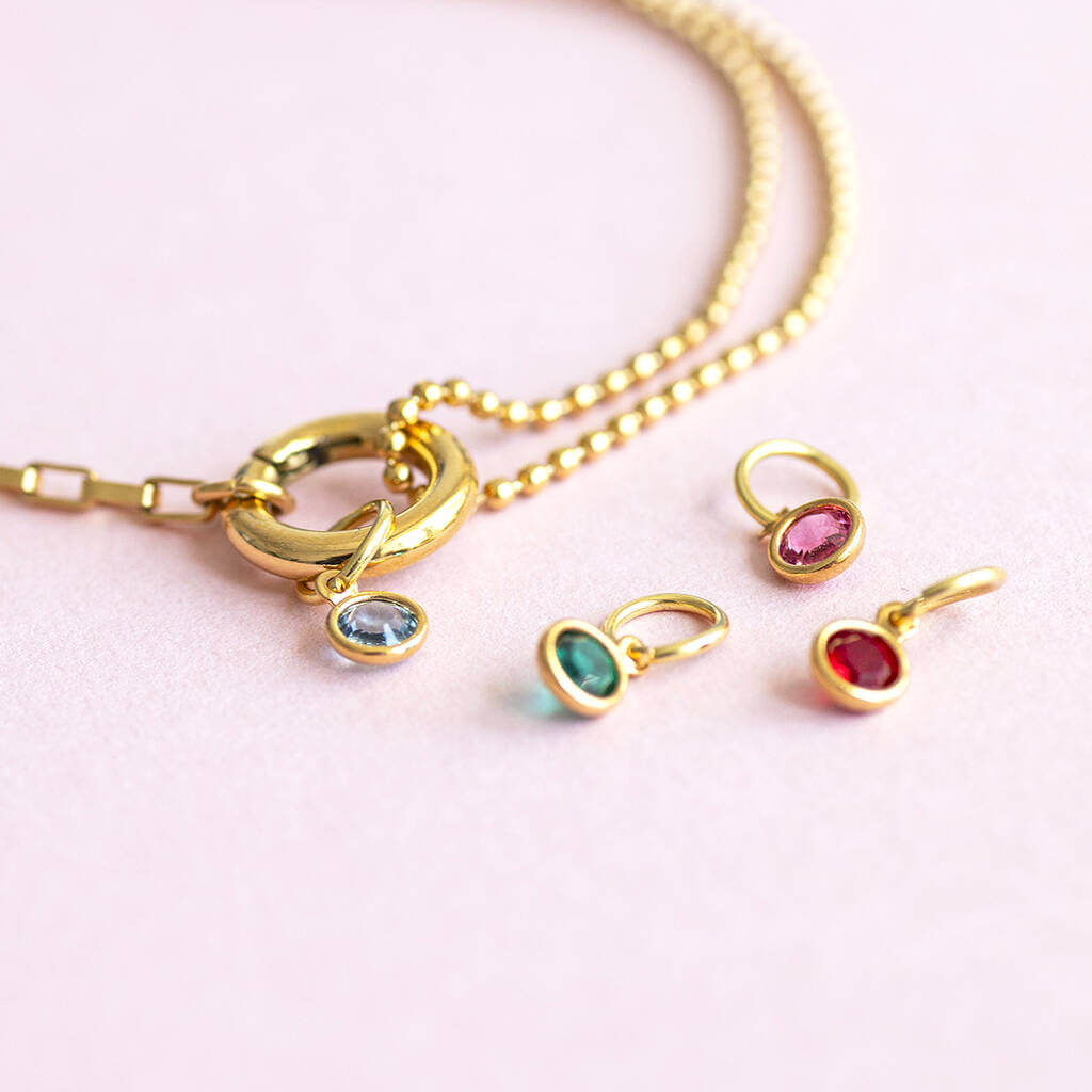 Joy by Corrine Smith Birthstone Armband Charms Gold