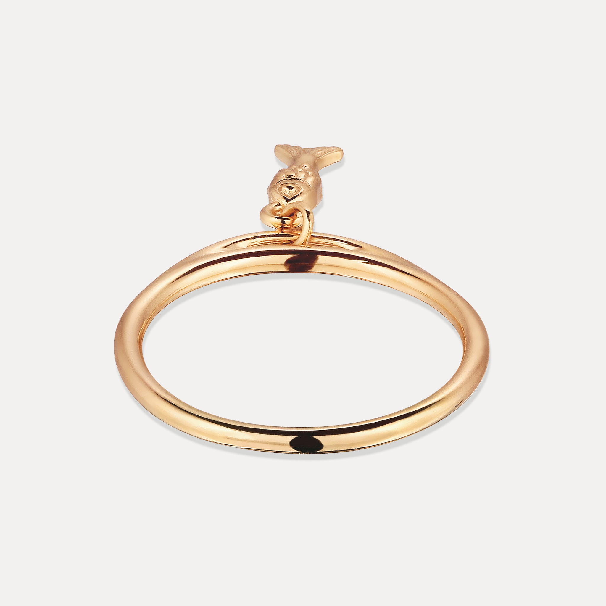 Stilnest Tiny Fish Ring 585 Gold Gr. 52 Fisch Massivgold