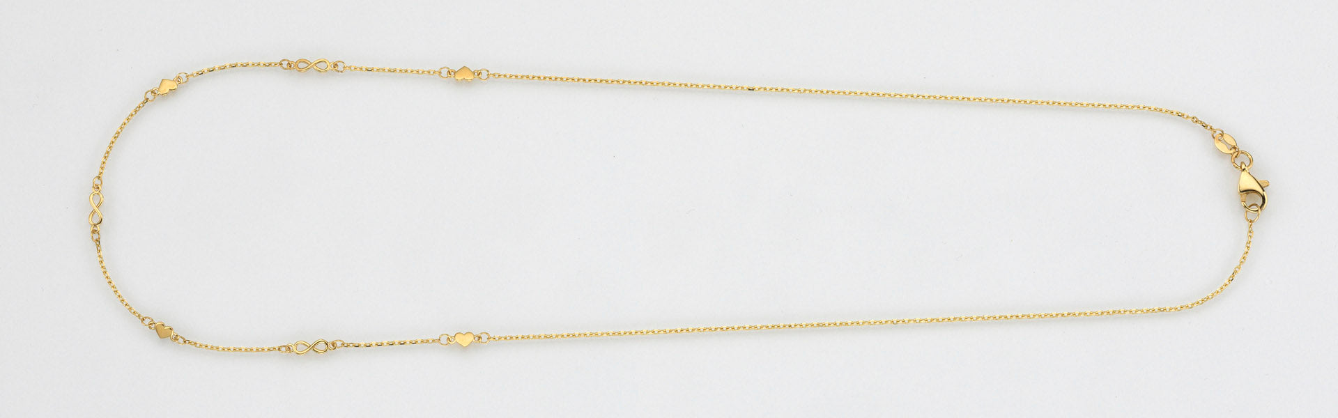 Eugen Rühle Collier Anker Herzen Infinity Halskette 585 Gold 45cm