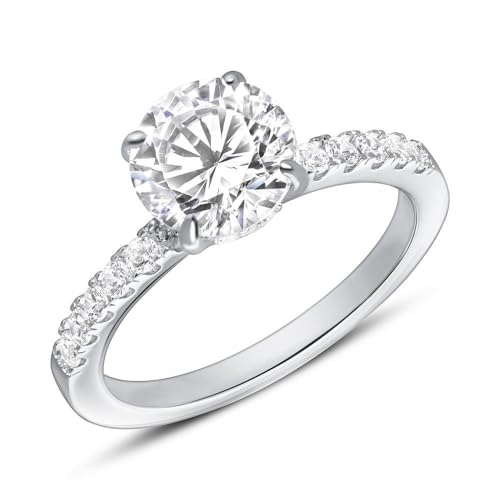 JEWLIX Verlobungsring 925 Silber Ring 50mm Zirkonia