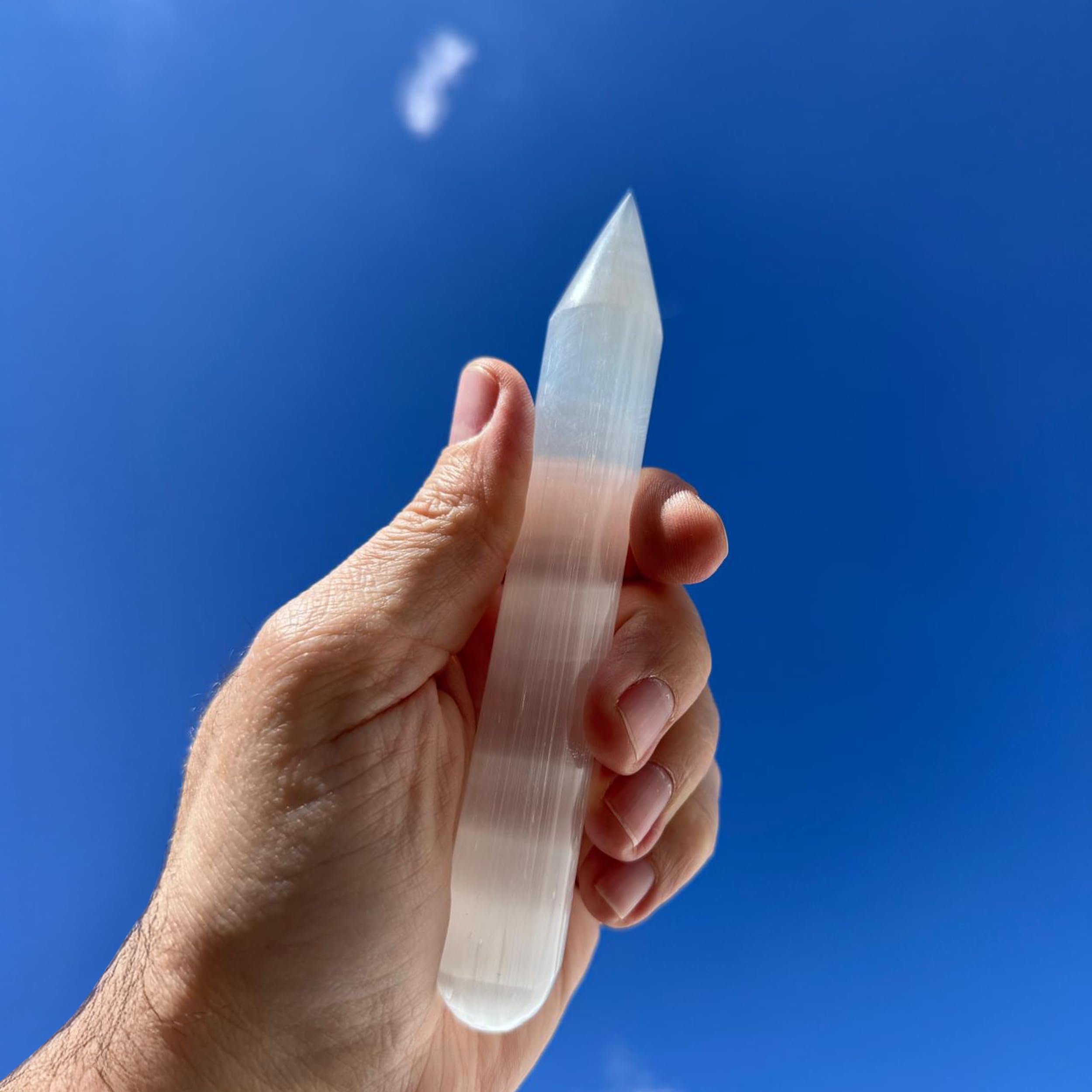 NKlaus Healing Crystals Selenit Massagestab 15cm 1 Stück