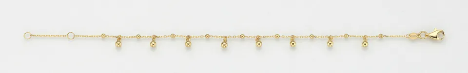 Eugen Rühle Armband Kugeln 3mm 585 Gelbgold