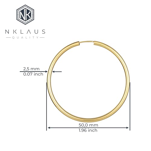 NKlaus Creole 333 Gelbgold rund 50mm einzeln