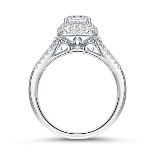 JEWLIX Verlobungsring 925 Silber Zirkonia eckig 58mm