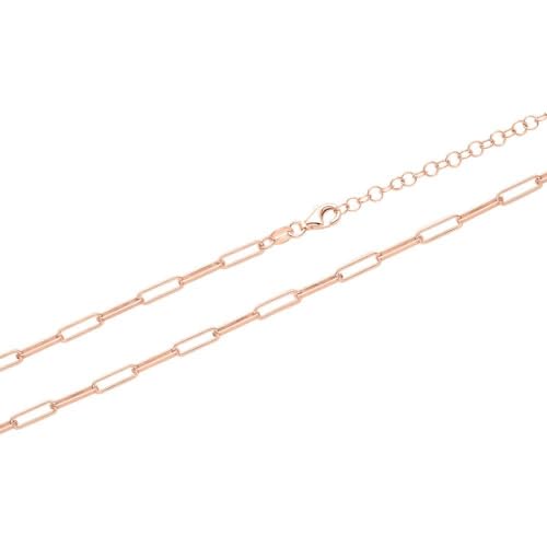 JEWLIX Ketten mit Anhänger Halskette Rosévergoldet 925 Silber