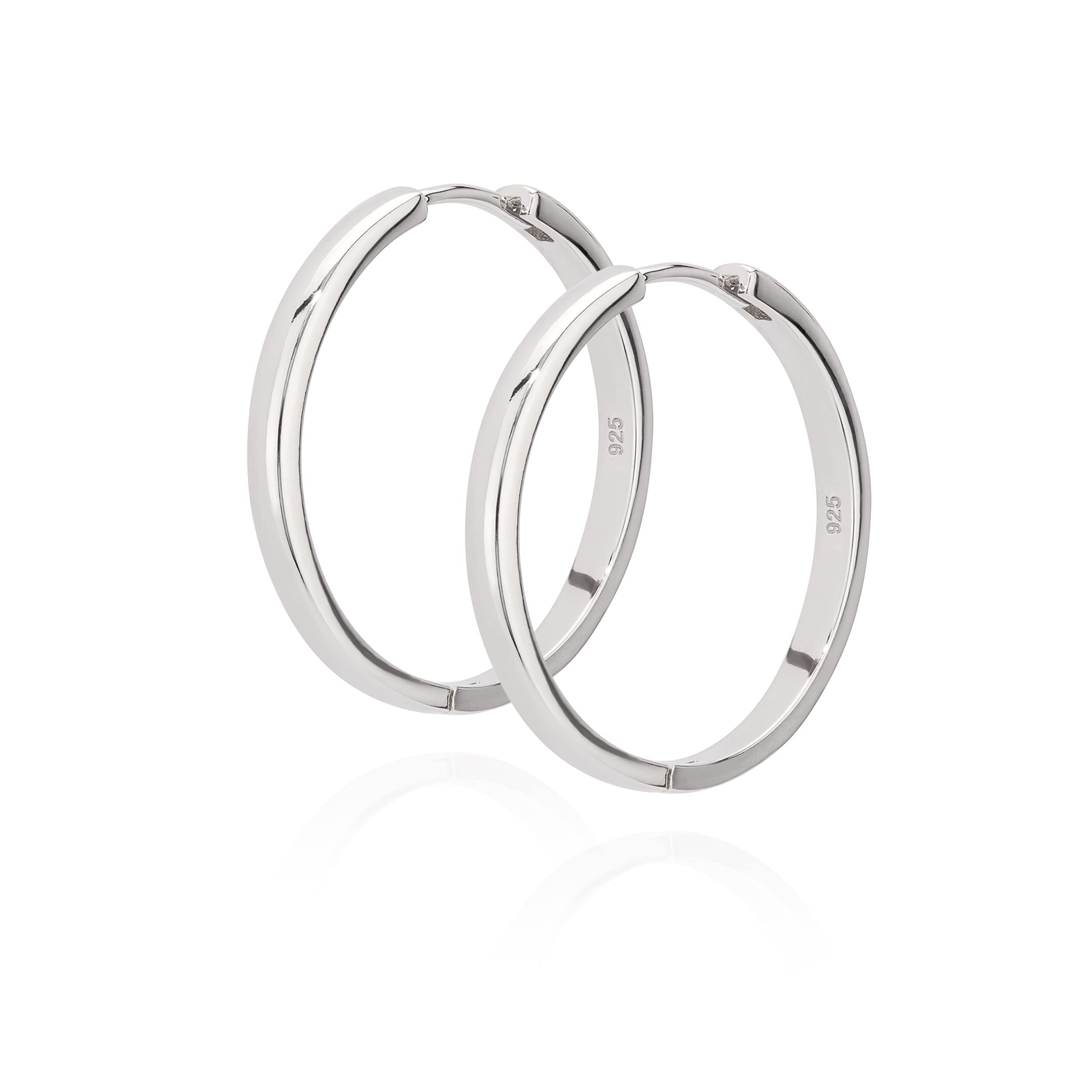 NKlaus Jewellery Klappcreolen Silber 925 25 mm fein