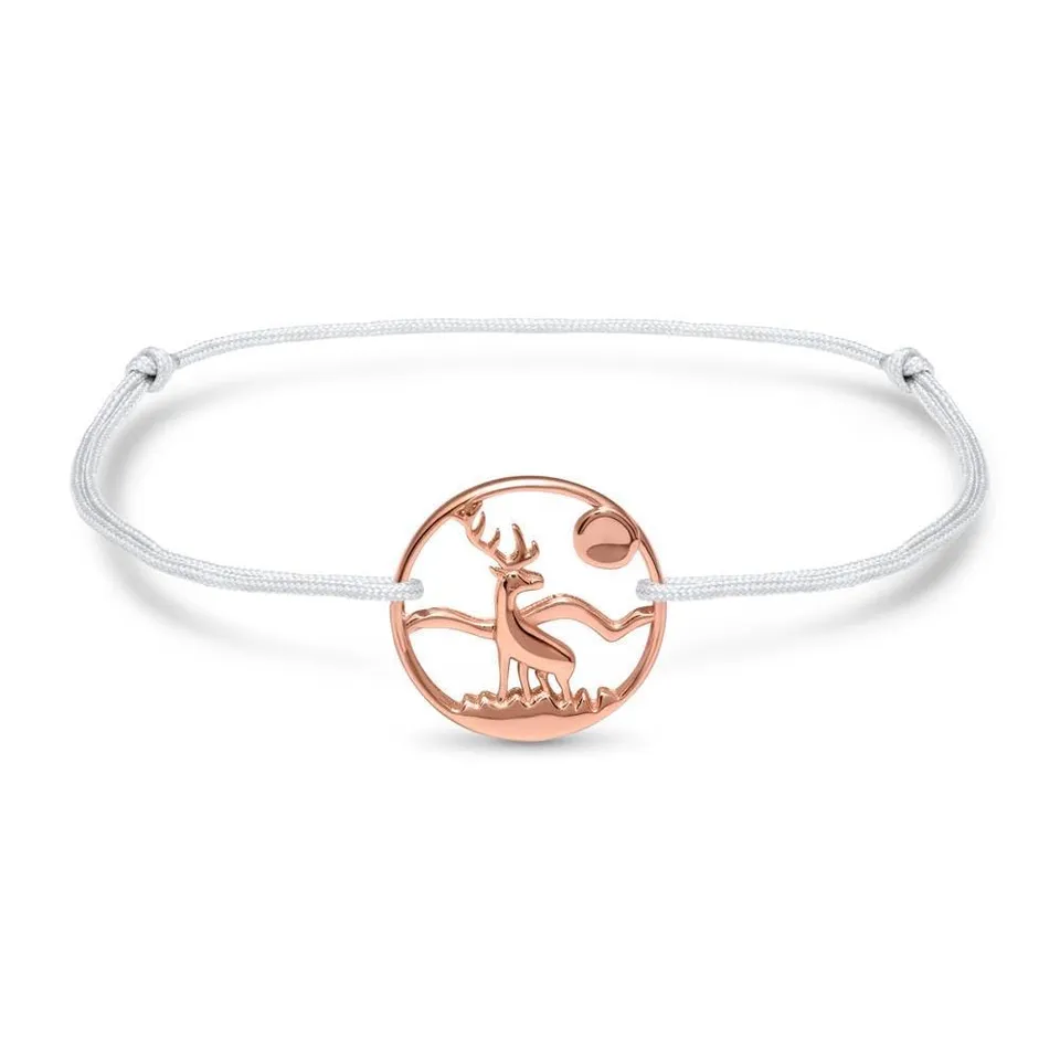 JEWLIX TXB0140-R Textilarmband rot mit Silber