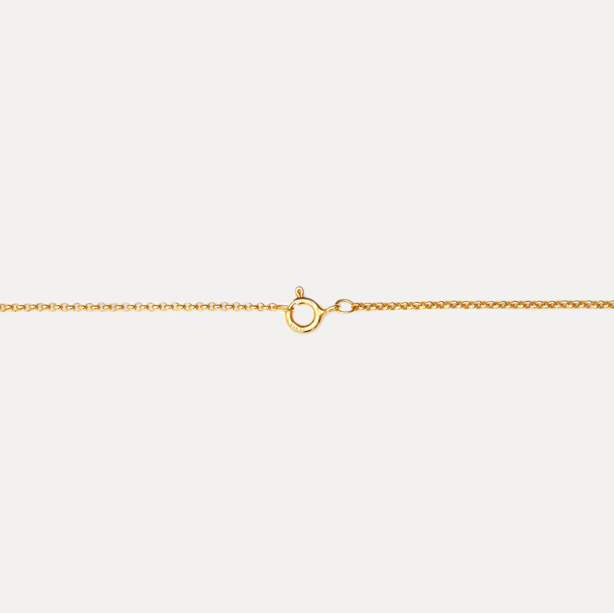 Stilnest Rolo Kette Halskette Gold Vermeil 50cm Robust