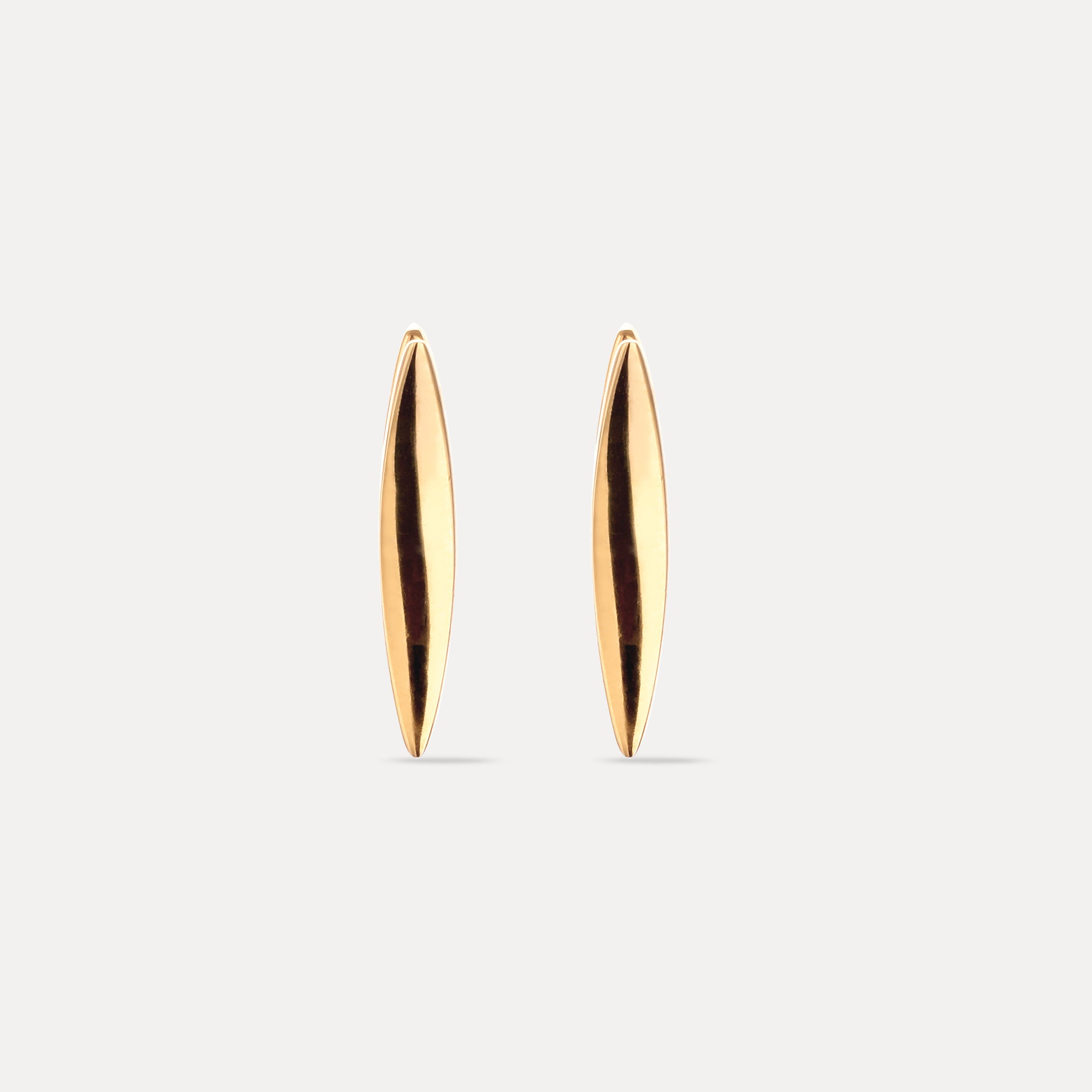 Stilnest Marquise Arc Creolen Ohrringe 24K Gold Vermeil