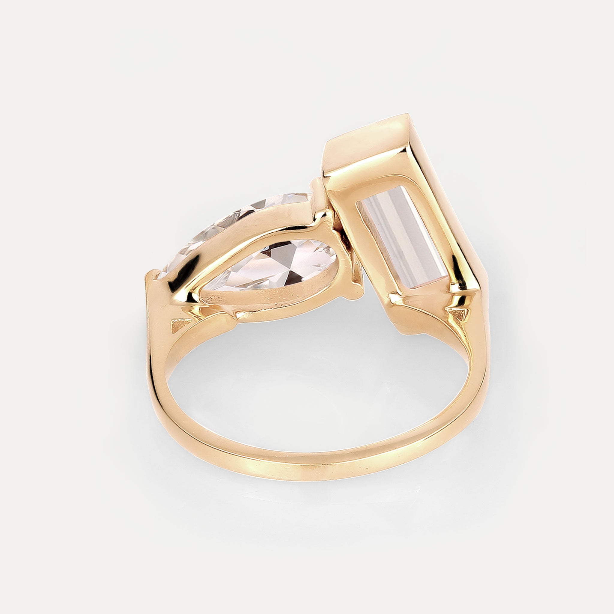Stilnest Balance Beryll Ring 585 Gold Massivgold Gr 52