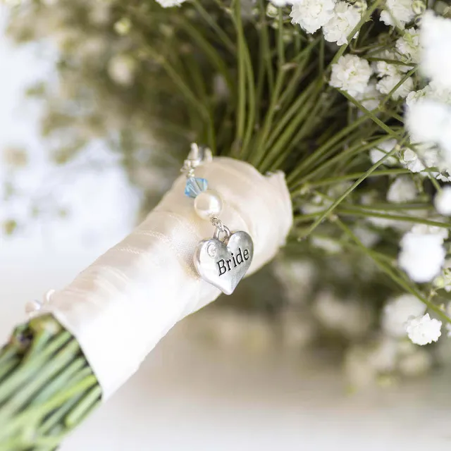 Joy by Corrine Smith Something Blue Herz Charm Silber Braut