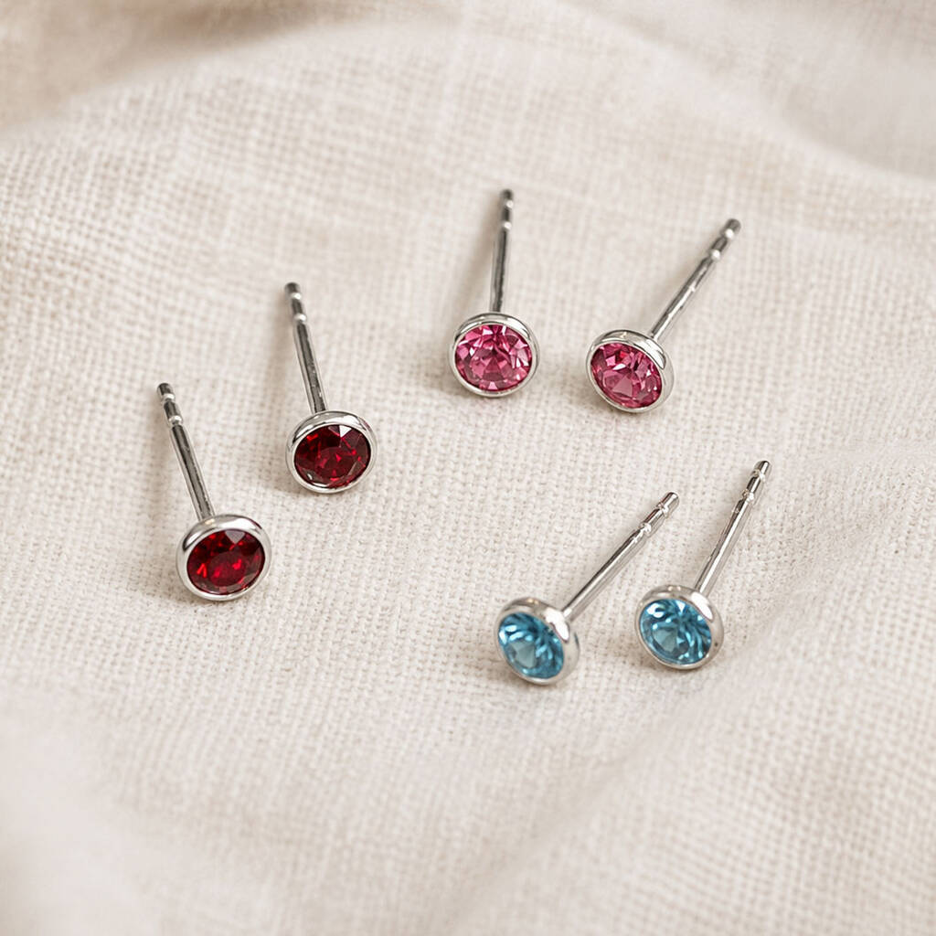 Joy by Corrine Smith Birthstone Ohrstecker Sterlingsilber