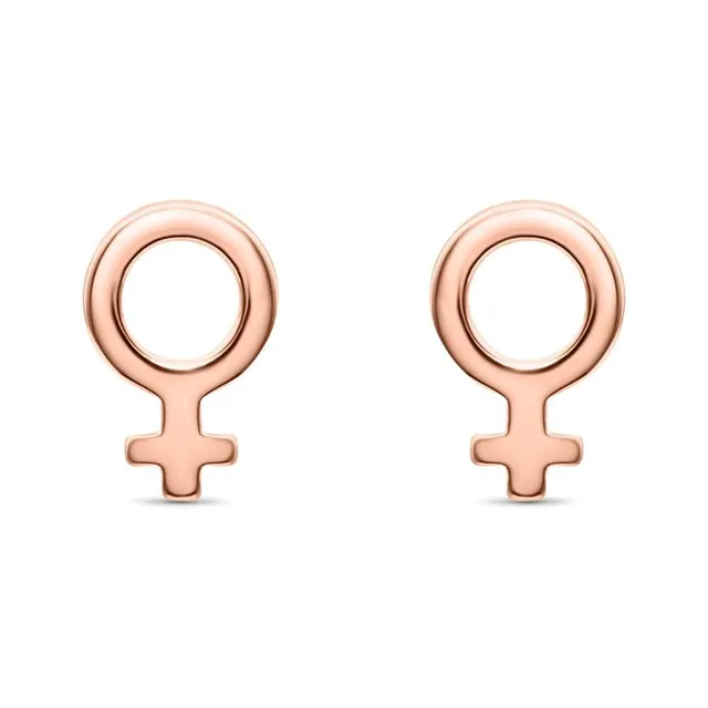 JEWLIX Venusspiegel Ohrstecker Rosé Ohrringe Damen