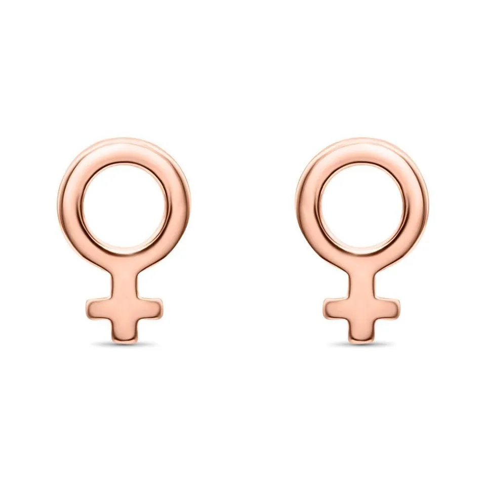 JEWLIX Venusspiegel Ohrstecker Rosé Ohrringe Damen
