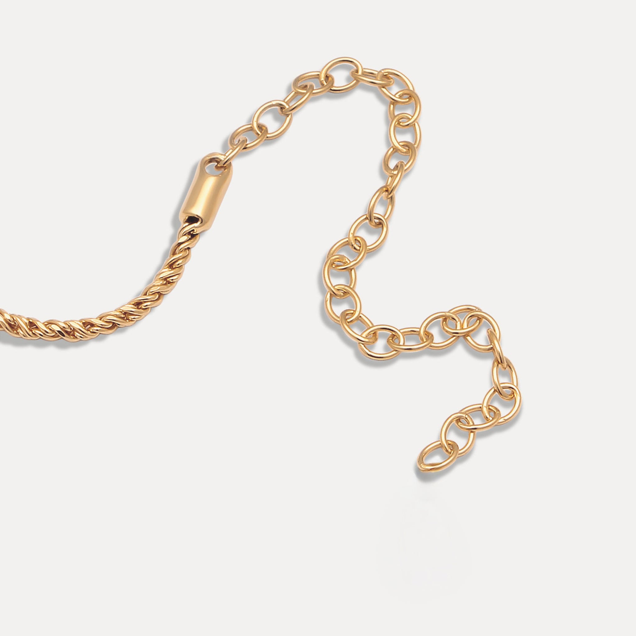 Stilnest Spiral Chain Choker Halskette 24k Gold Vermeil verstellbar
