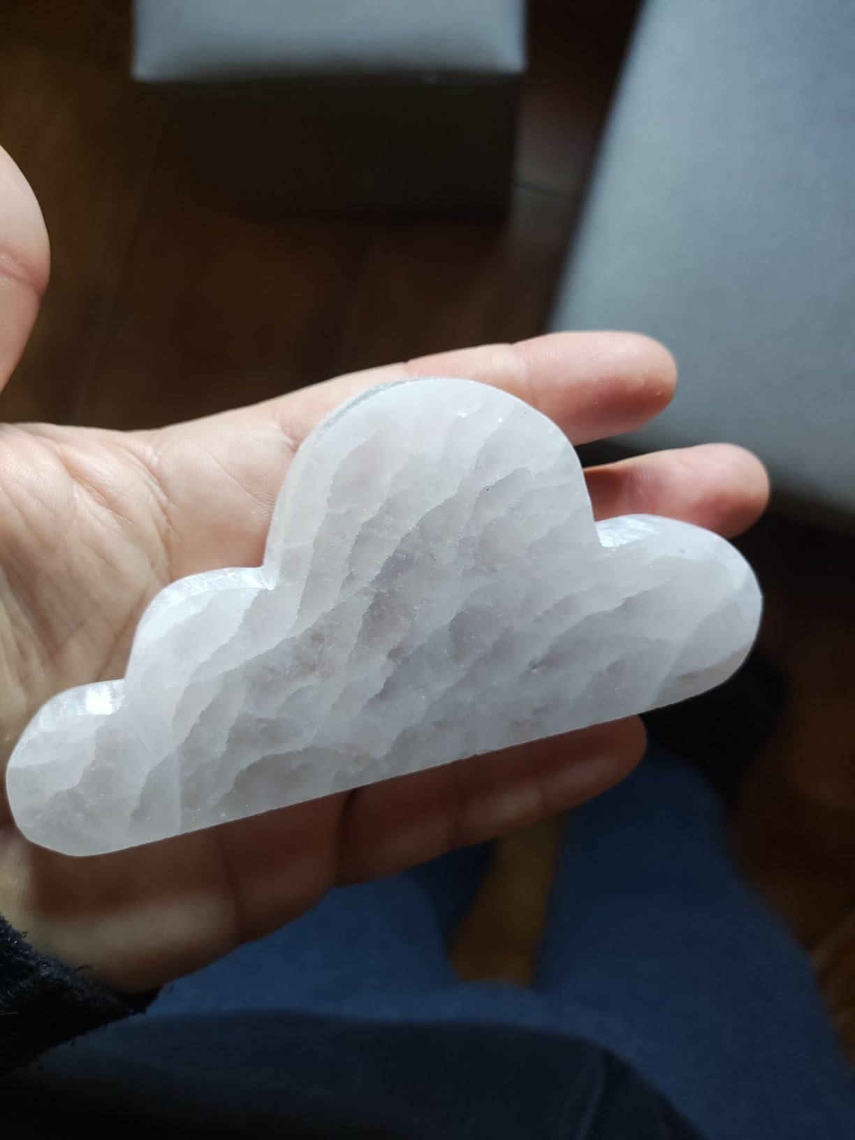 NKlaus Healing Crystals Selenit Wolke Ladeplatte 12x6 cm 160 g