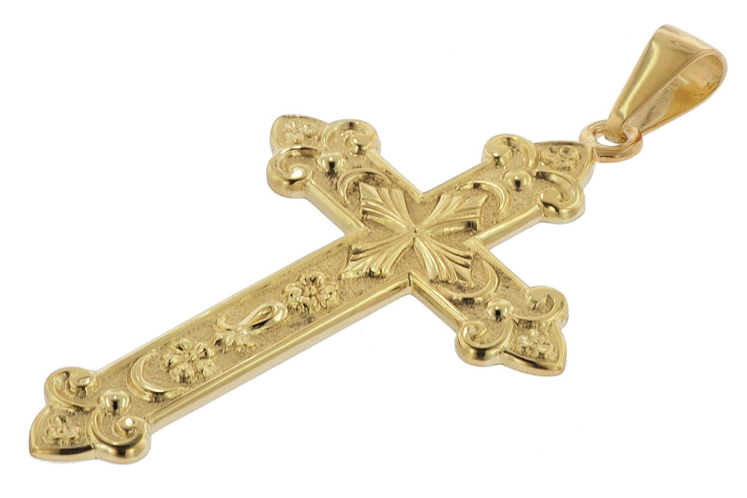 trendor 39044 Herren-Halskette orthodoxes Kreuz Gold Silber 60 cm