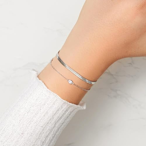JEWLIX ID-Armbänder Armband 925er Sterlingsilber Zirkonia