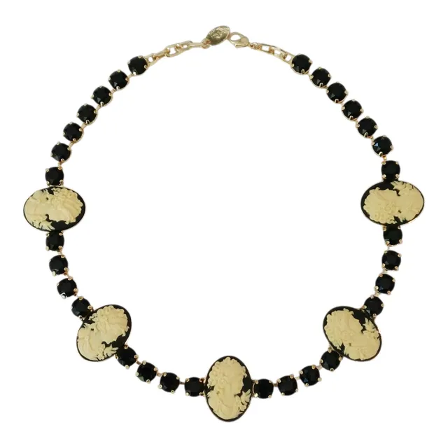 Alevá Bijoux Sissi Black Lady Halskette Gold