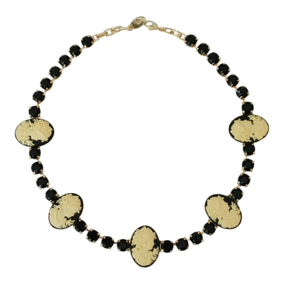 Alevá Bijoux Sissi Black Lady Halskette Gold