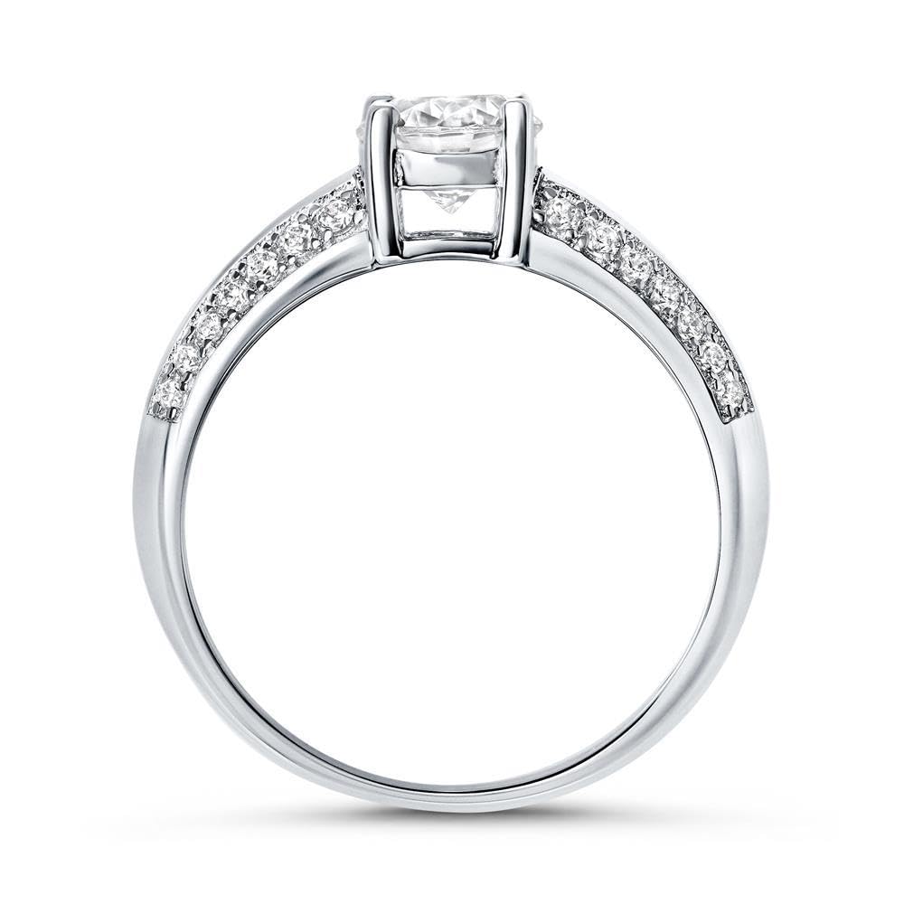 JEWLIX Damenring 925 Silber Größe 56 Zirkonia