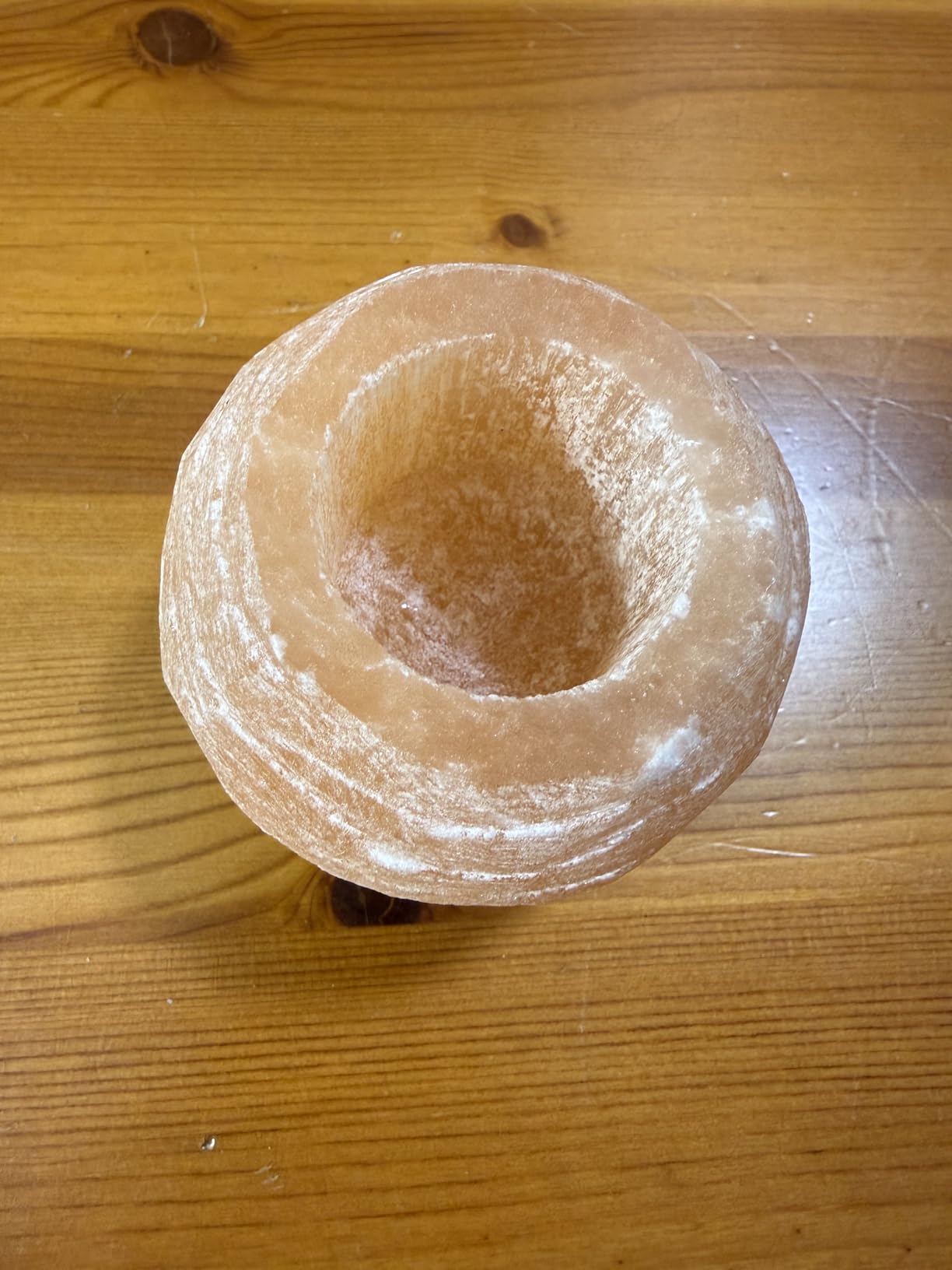 NKlaus HEALING CRYSTALS Pfirsich-Selenit Kerzenhalter 8cm 2Stk