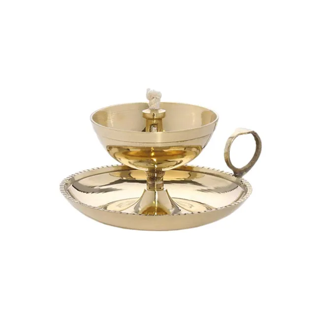 NKlaus Candle Holder Öllampe Messing Gold groß