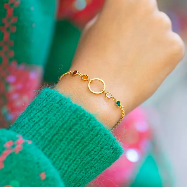 Joy by Corrine Smith Mother Four Children Armband Gold Silber