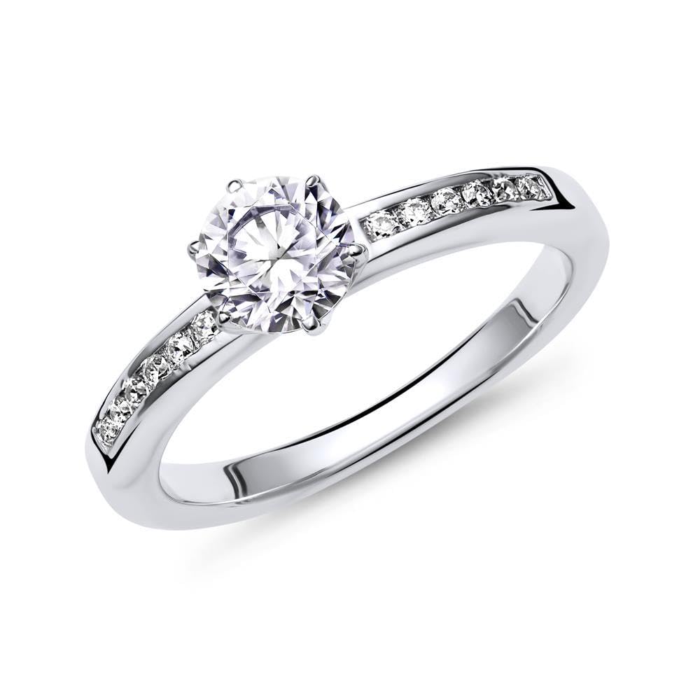 JEWLIX Verlobungsring 925 Silber Ring 50mm Zirkonia