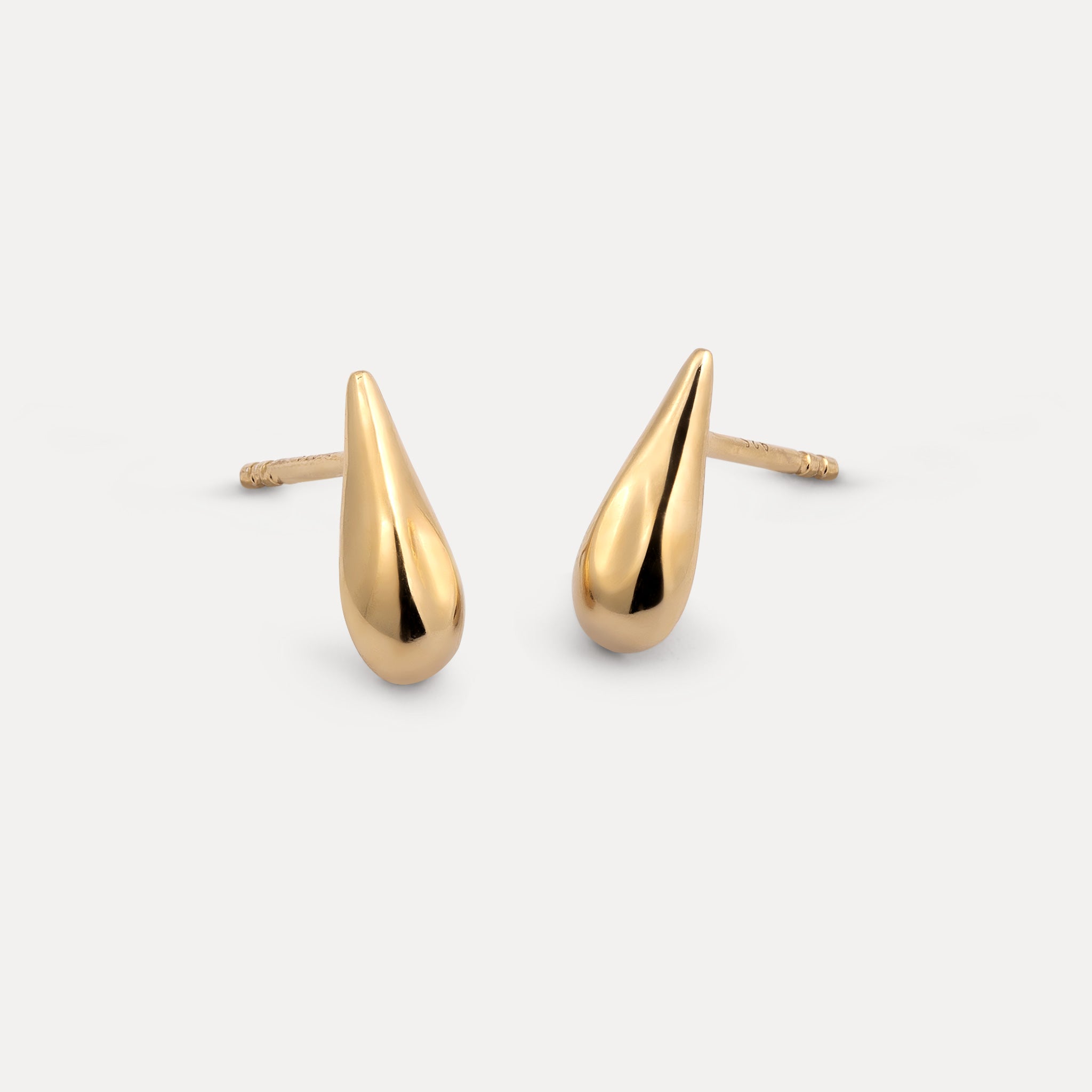 Stilnest Mini Drop Ohrstecker 585 Gold Tropfen