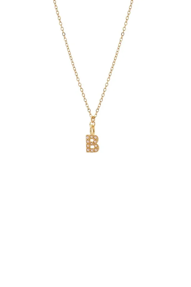 Joy by Corrine Smith Initial B Halskette Gold Perle Buchstabe