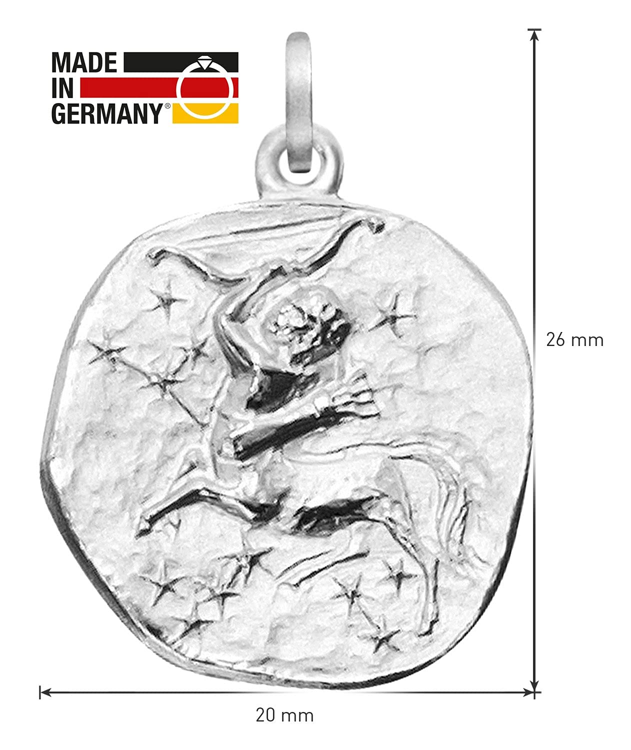 trendor Halsketten Sternzeichen Schütze 20 mm Silberkette 925