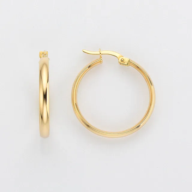 Eugen Rühle Ohrschmuck Creolen mit Bügel 2,6x23mm Ohrringe 585 Gold