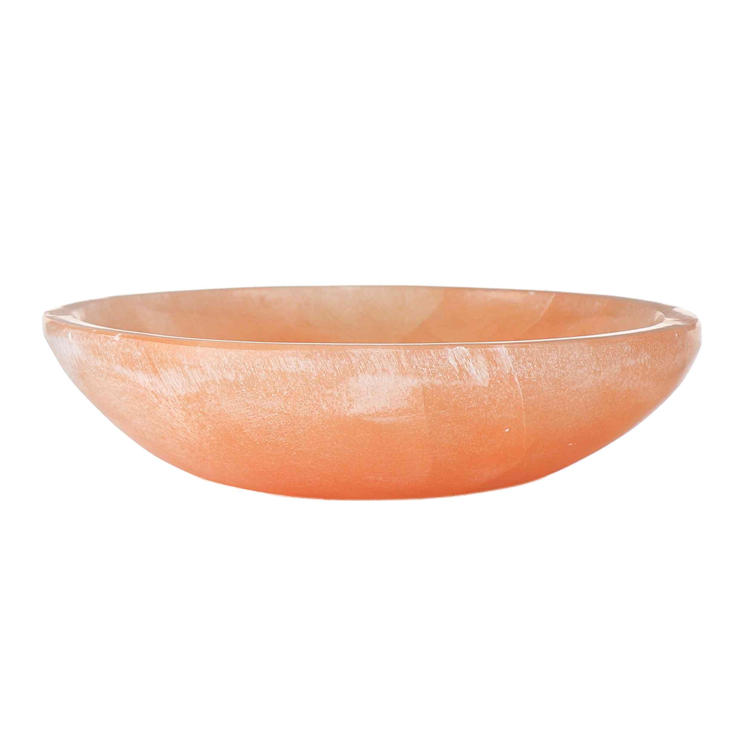 NKlaus Healing Crystals Orange Selenit Schale 19 cm Ladeschale
