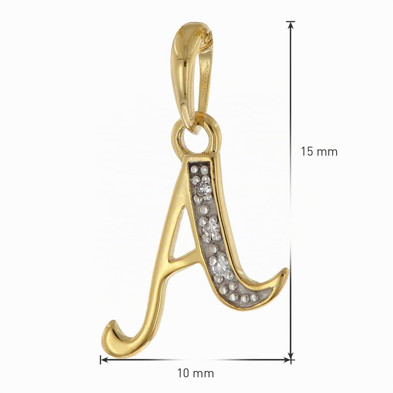 trendor Buchstaben-Anhänger A Gold 333 Kette 38 cm