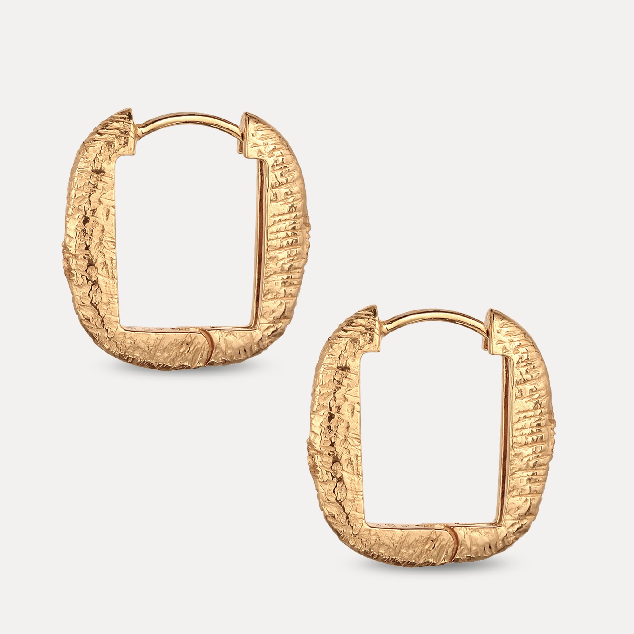 Stilnest Contour Creolen Ohrringe Gold Vermeil Silber