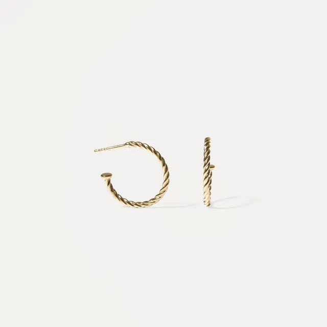 Stilnest Dune Creolen Ohrringe 585 Gold 14k 19.9 mm