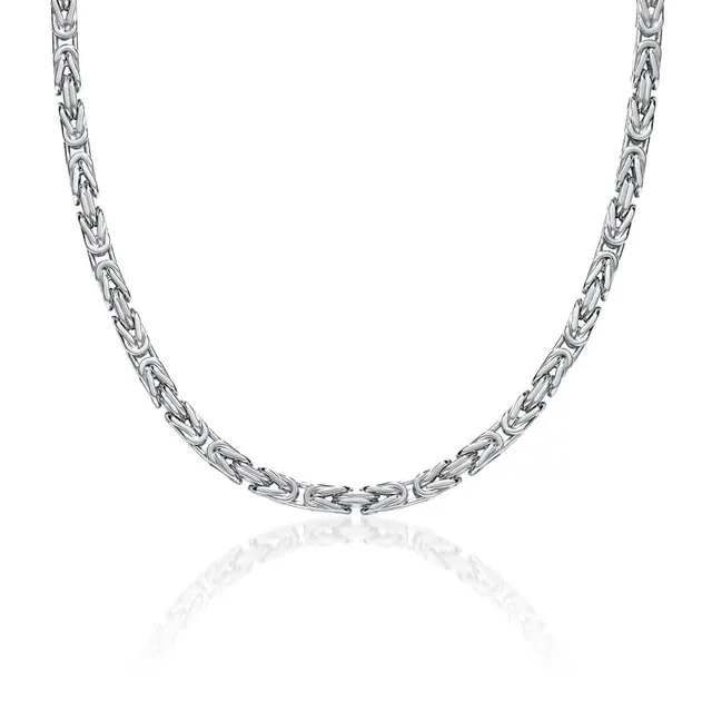 JEWLIX Königskette 925 Silber 4mm 45cm Halskette
