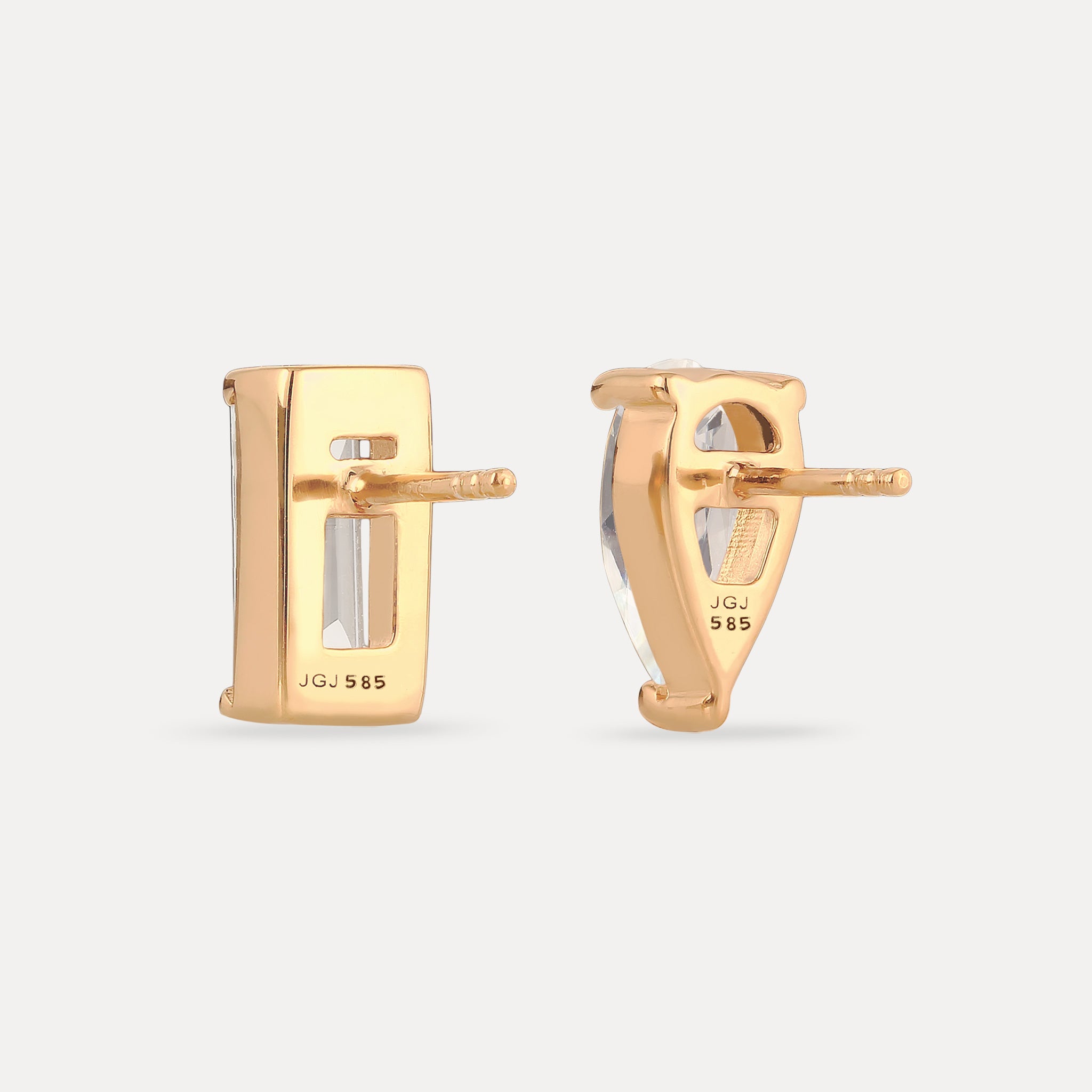 Stilnest Balance Beryll Ohrstecker 585 Gold 14k Massivgold