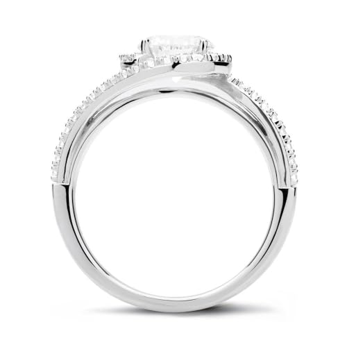 JEWLIX VR0161 Verlobungsring Silber Zirkonia Pavé