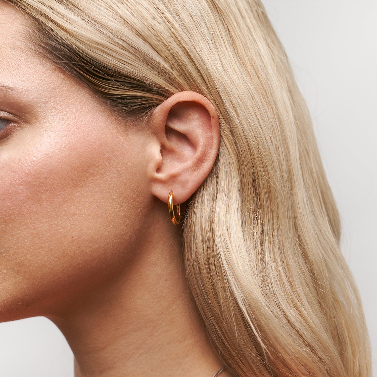Stilnest Bold Creolen 585 Gold Ohrringe 14,5 mm