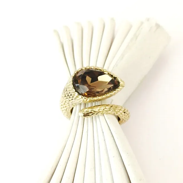 Alevá Bijoux Calypso Ring Bronze Kristall verstellbar