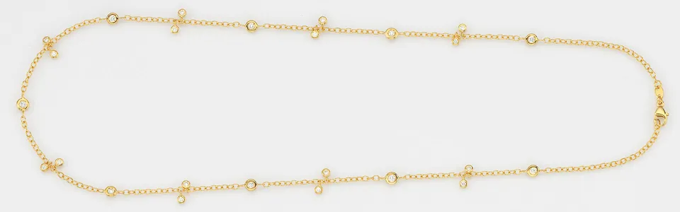 Eugen Rühle Colliers Ankerkette Collier 45cm Halskette 585 Gelbgold 0,68ct