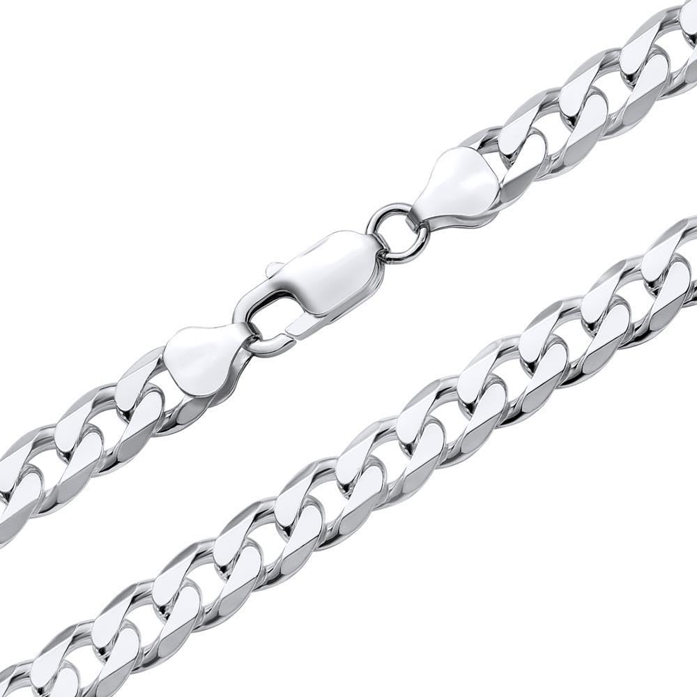 JEWLIX Panzerketten Halskette 925 Silber 8mm 75cm Herren