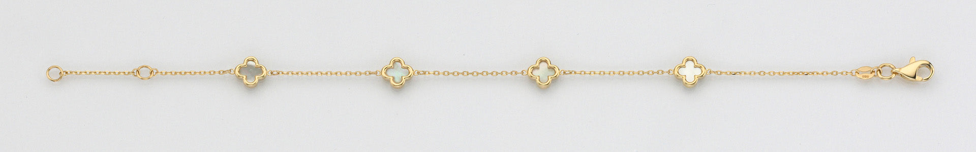 Eugen Rühle Armband 4x Perlmutt 7mm 585 Gelbgold