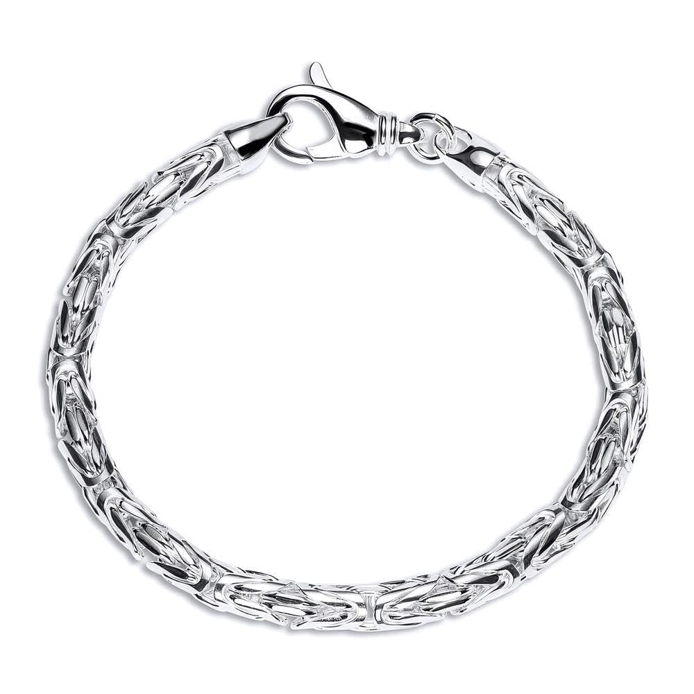 JEWLIX Königsarmband 5mm Armband Silber 23 cm Herren
