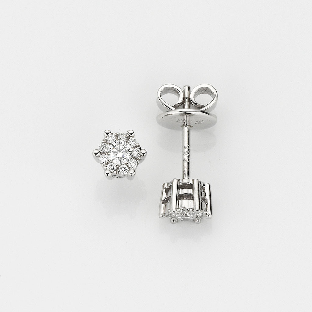 Eugen Rühle Ohrschmuck Ohrstecker Brill 0,17ct WSI 590 Weißgold