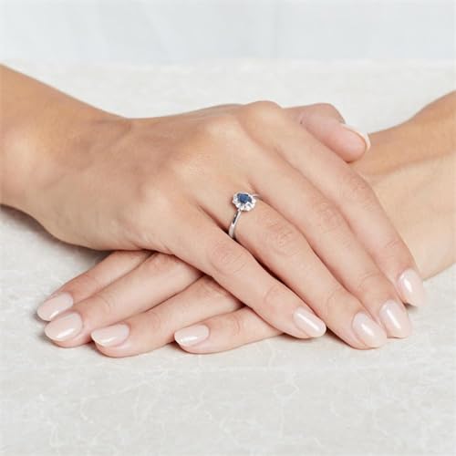 JEWLIX Saphirring 585 Weißgold Diamanten Ring 0,62 ct