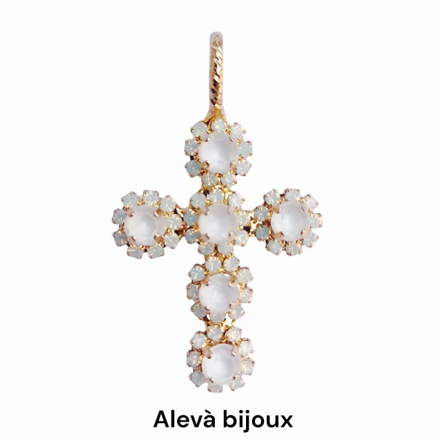 Alevá Bijoux Lulù Mini Kreuz Anhänger Gold